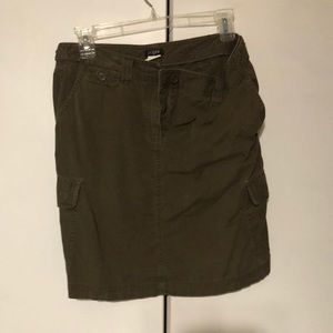J Crew olive skirt with pockets